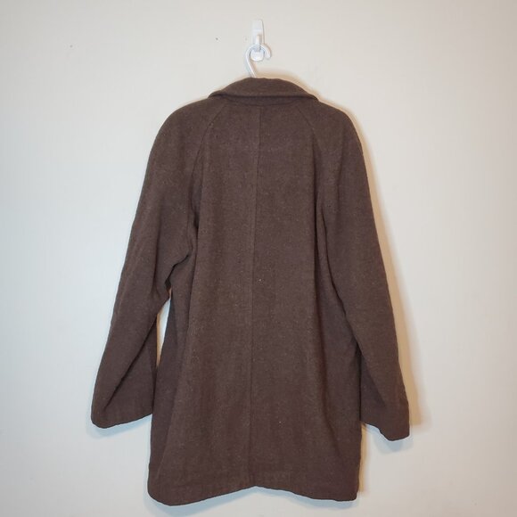 Vintage Pierre Balmain Wool Coat Brown Size L - Picture 2 of 5
